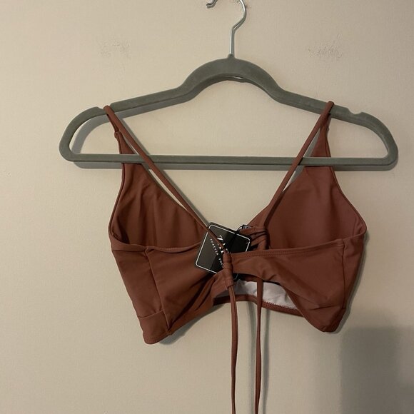 ZAFUL Women’s Sexy Triangle Bikini Top Spaghetti Strap Crisscross Swimsuit 8-10 - Picture 6 of 8